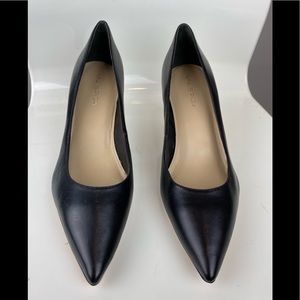 Via Spiga Black Leather Heels Sz 10N